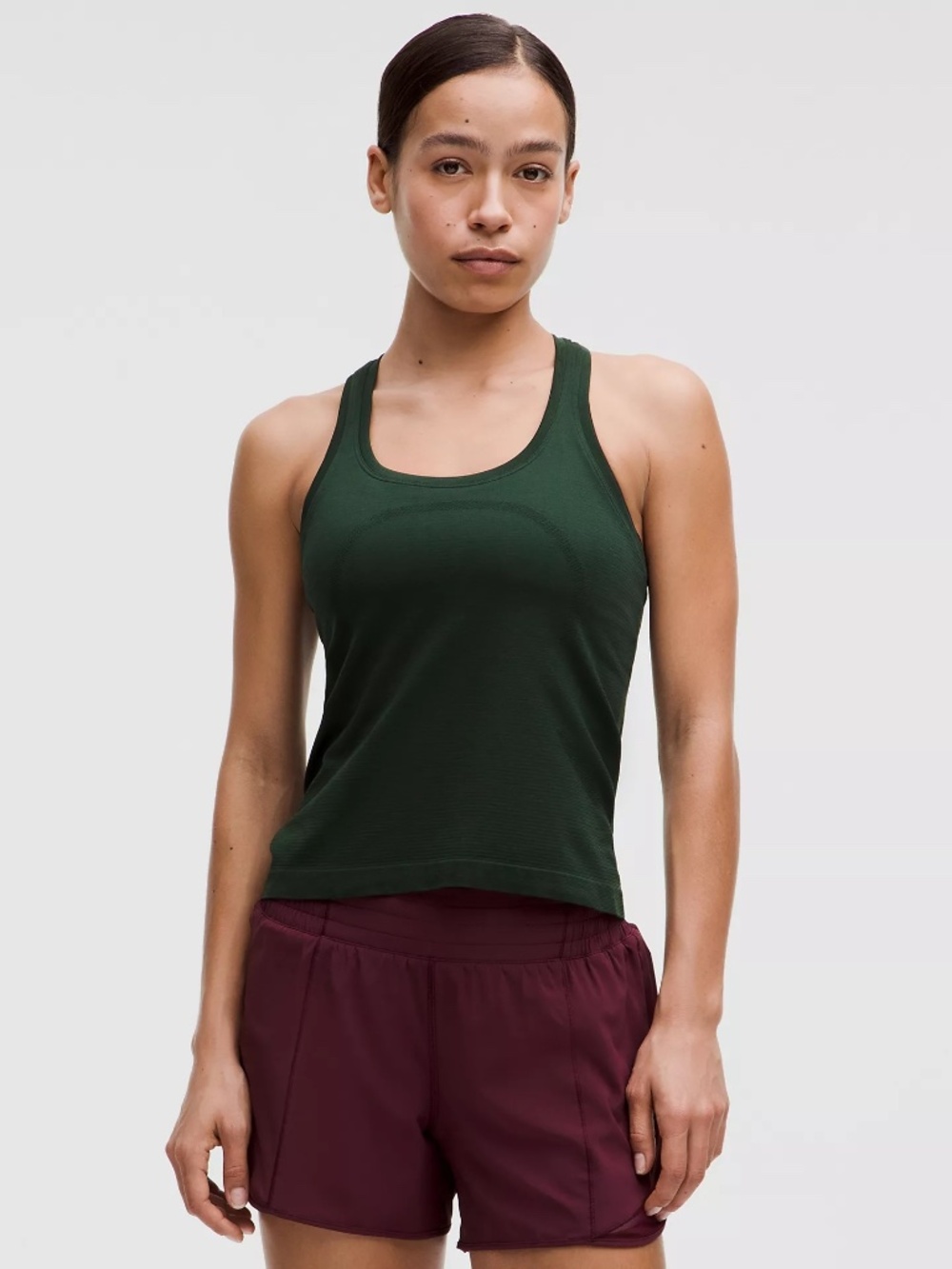 NWOT Lululemon Swiftly Tech Scoopneck Dark Green Razorback Tank 8